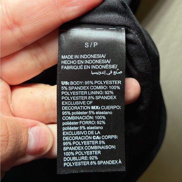 White House Black Market Small Black One Shoulder Top - Picture 4 of 13